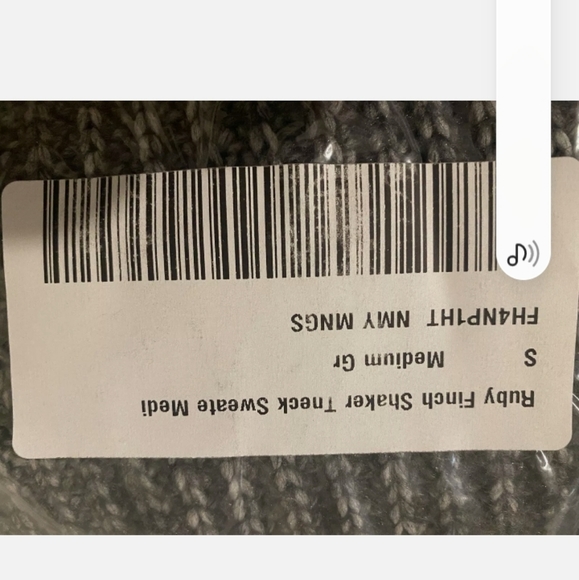 RUBY FINCH SHAKER SWEATER WOMEN'S Large in Medium Gray and Heather's purple. - Picture 6 of 7